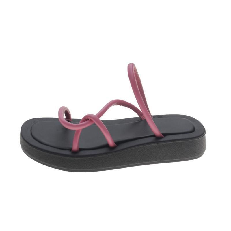 Fashion Roman Cross-strap Slippers Summer Women's Outerwear 2025 New Open-toed Internet Celebrity Super Fire Platform Sandals