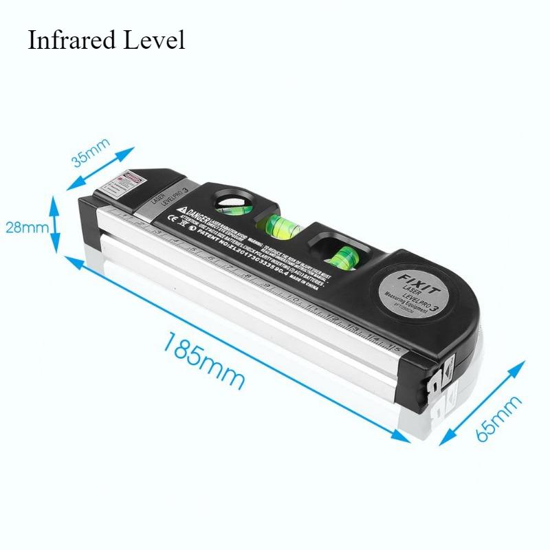 Laser-Wasserwaage, Infrarot-Schlägler-Laser, 2-Linien-Horizontale Linie, Ein-Punkt-Wasserwaage, Dekoration, 4-in-1-Wasserwaage mit Stativ