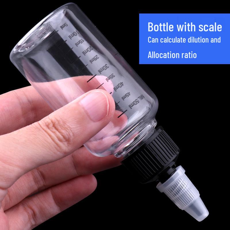 Needle-Nose Paint Mixing Bottle with Bowl Mouth, 30ml to 230ml, 3 Sizes with Scale