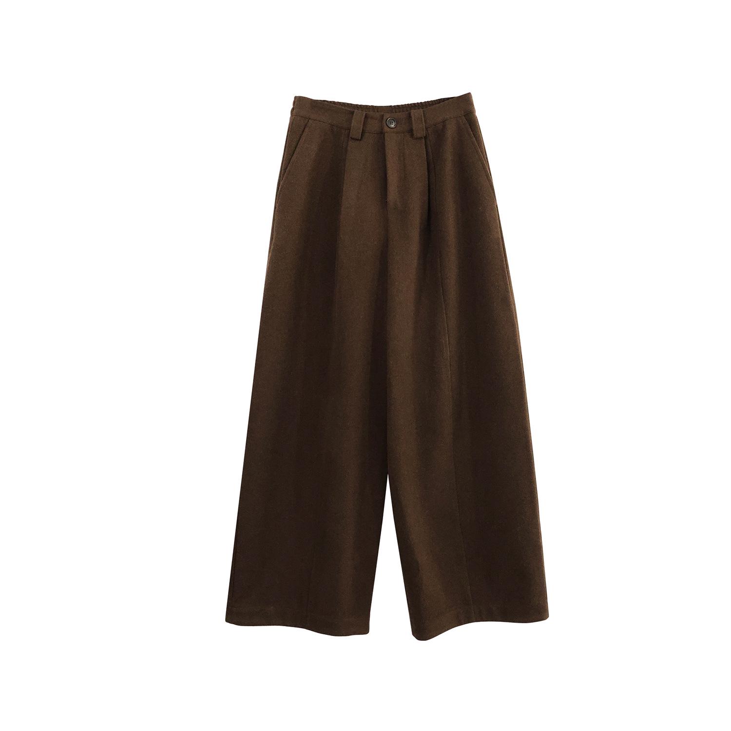 Plus Size Women s Loose High-Waisted Wide-Leg Pants 3XL (Weight: 170-200 jin) кофейный