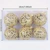 6pcs Christmas Shaped Ball Christmas Hollow Ball Christmas Tree Decoration Christmas Scene Layout Decorations