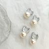 Diamond Warm White Pearl Earrings Earrings Women's Light Luxury Premium Ear Buckles Earrings Autumn and Winter Explosive Temperament Earrings Pend