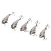 5PCS Metal Fishing Blade Lure VIB Spinner Spoon Lures Durable Fishing Lures  For Walleye