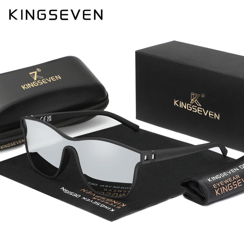 

KINGSEVEN Роскошные модные цельные солнцезащитные очки с поляризованными зеркальными линзами UV400 Очки кошачий глаз в большой оправе Очки для шопинга и вождения серебряный