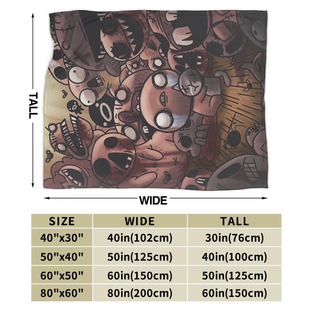 The Binding of Isaac Flannel Blankets Winter Super Warm Throw Blanket for Girls Boys Bedroom Fluffy Bedspread Sofa Bed Cover