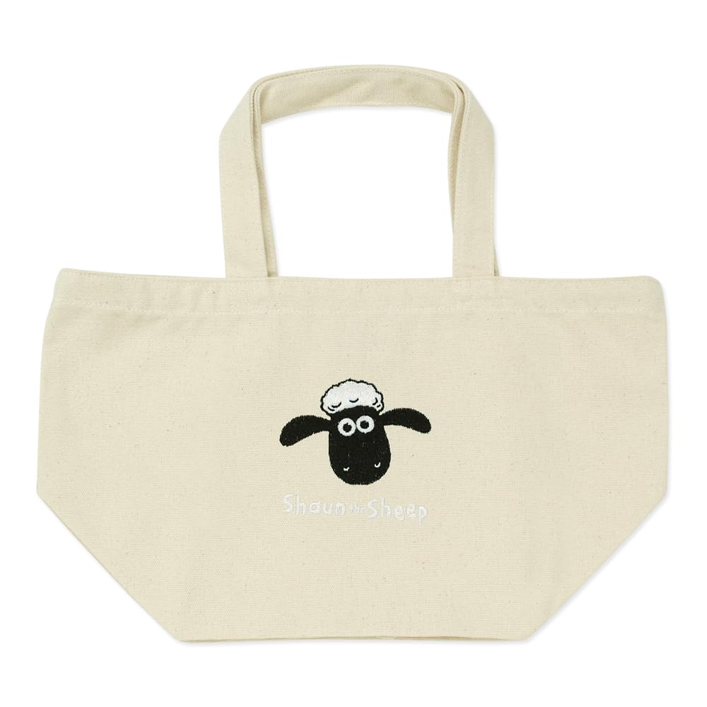 

Dear Cars Embroidered Tote Bag, Small, Shaun the Sheep (Natural)