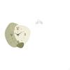 Silent Cartoon Wall Clock And Elephant Sculptures Unique Decorative Ornaments for Kitchen Office