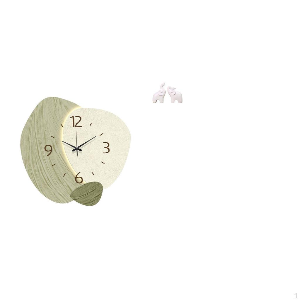 Silent Cartoon Wall Clock And Elephant Sculptures Unique Decorative Ornaments for Kitchen Office