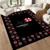 Umbrella Corporation Symbol Square rugs are a great choice for living rooms, bedrooms, home décor, and as gifts.