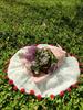 Handmade Wool Blanket with Rose Bouquet Design - Perfect Valentine's Day or Office Gift