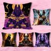 E-Egyptian A-Anubiss-S God Art Various Sizes Square Pillow Case For Car Home Bedchamber Decor Custom Valentine Gift