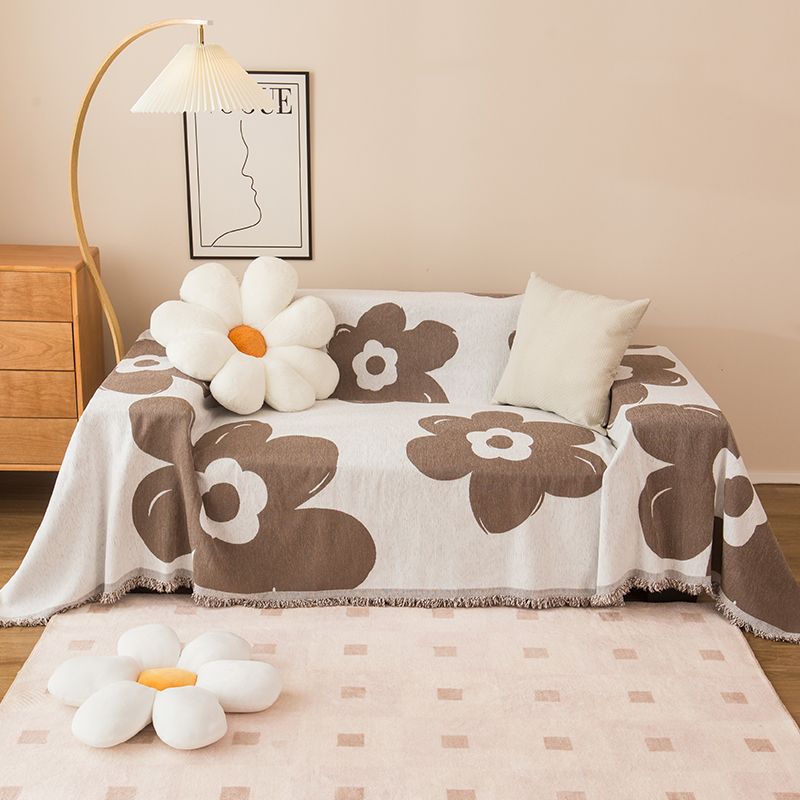 Flower Padded Sofa Cover Chenille Four Seasons Universal Sofa Cushion Cloth Anti-slip Cat Scratch Sofa Cover