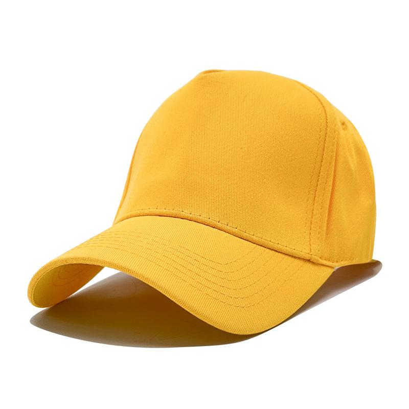 Pure Cotton Hard Top Five Piece Baseball Cap Custom Solid Color Light Plate Big Brim Baseball Cap