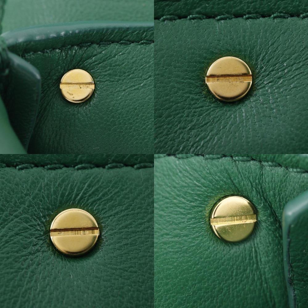 BOTTEGAVENETA Mounting Envelope Shoulder Bag 2WAYChainShoulder Green leather Women Used