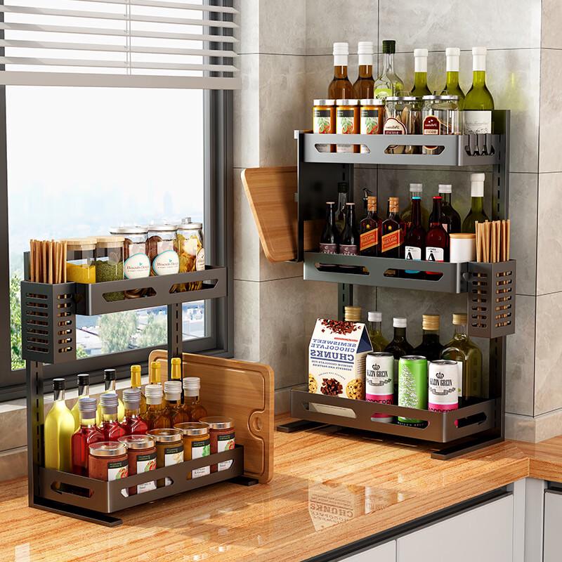 HuaMuXi 3-Tier Kitchen Countertop Spice Rack