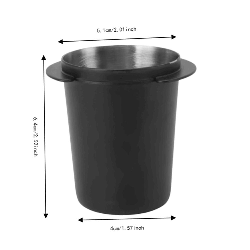 Black Coffee Dosing Cup Stainless Steel Coffee Powder Cup Portable Dosing Cup Tool  Espresso Dosing