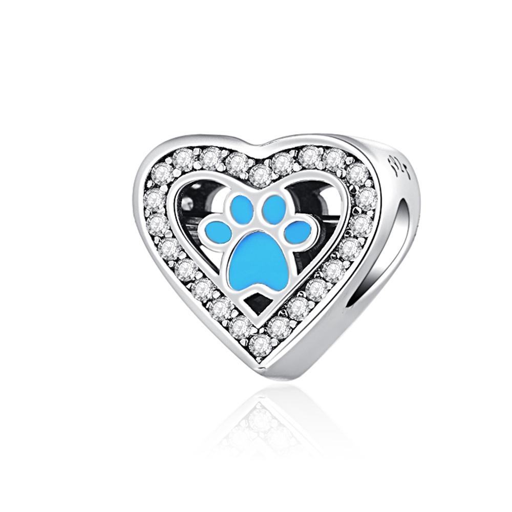 Neuer Echter Kupfer-Anhänger Kompatibel Mit Echtem Original-Armband Zubehör Damenschmuck Haustier Hund Produktserie Knochenschale Pfotenabdruck