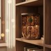 Bibliotheks-Vignette mit Licht DIY Holzbausatz Beleuchtete Miniatur für Bastler, Erwachsene,