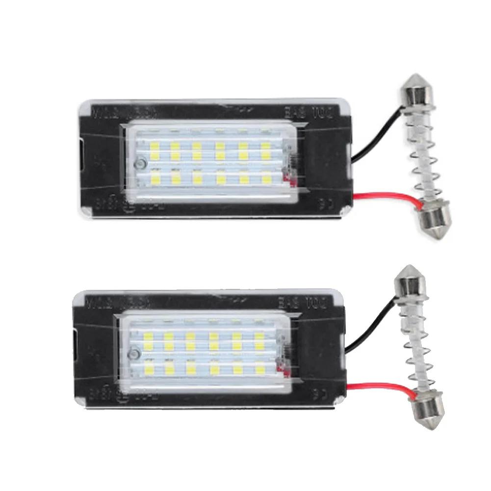 1/2pcs Car LED Number Plate Light Mini Cooper R56 R57 R58 R59 Canbus Error Free License Plate Lamp Plug and Play 6000K white