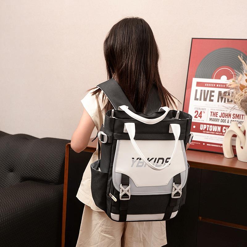 New high-value, fresh and sweet contrasting color splicing mini backpack level 1-3 student lightweight backpack