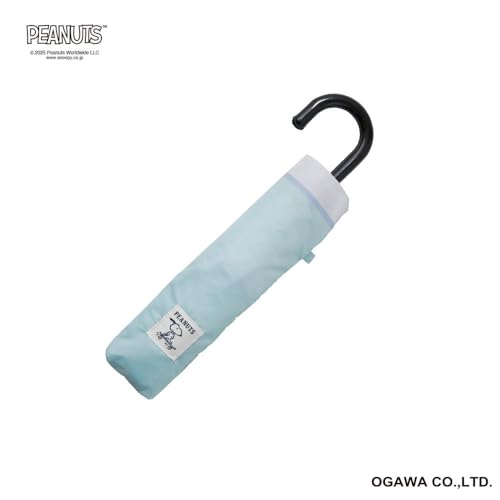 ogawa (Ogawa) [2025] Folding Umbrella, Manual Open, 55cm, 6 Ribs, Peanuts Snoopy/Mint, Water-Repellent, 90623
