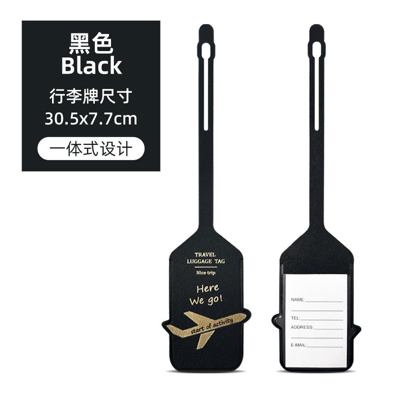 Dwustronna pogrubiona skórzana etykieta bagażowa pu, brązowany samolot, papier hot-press, karta dostawy, skórzana etykieta bagażowa, karta pokładowa