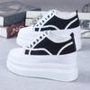 fashion 2024 Spring and Autumn Canvas Shoes Women's Vulcanized Sneakers Women's Thick Bottom Increased 8CM Casual Shoes