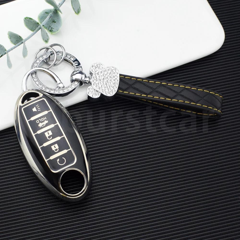 4/5 Buttons Tpu Car Key Case For Nissan Maxima Altima Versa Sentra Sunny Sylphy Teana Qashqai X-Trail Juke Shell Fob Fob Cover