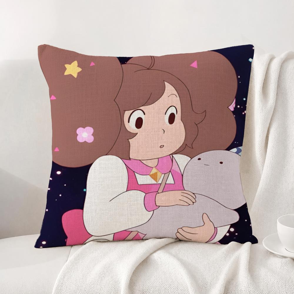 Anime Bee and PuppyCat Cushion Cover Natural Linen Pillowcase Set AllinOne Decor Cushion Cover for Sofa Bedroom Chair