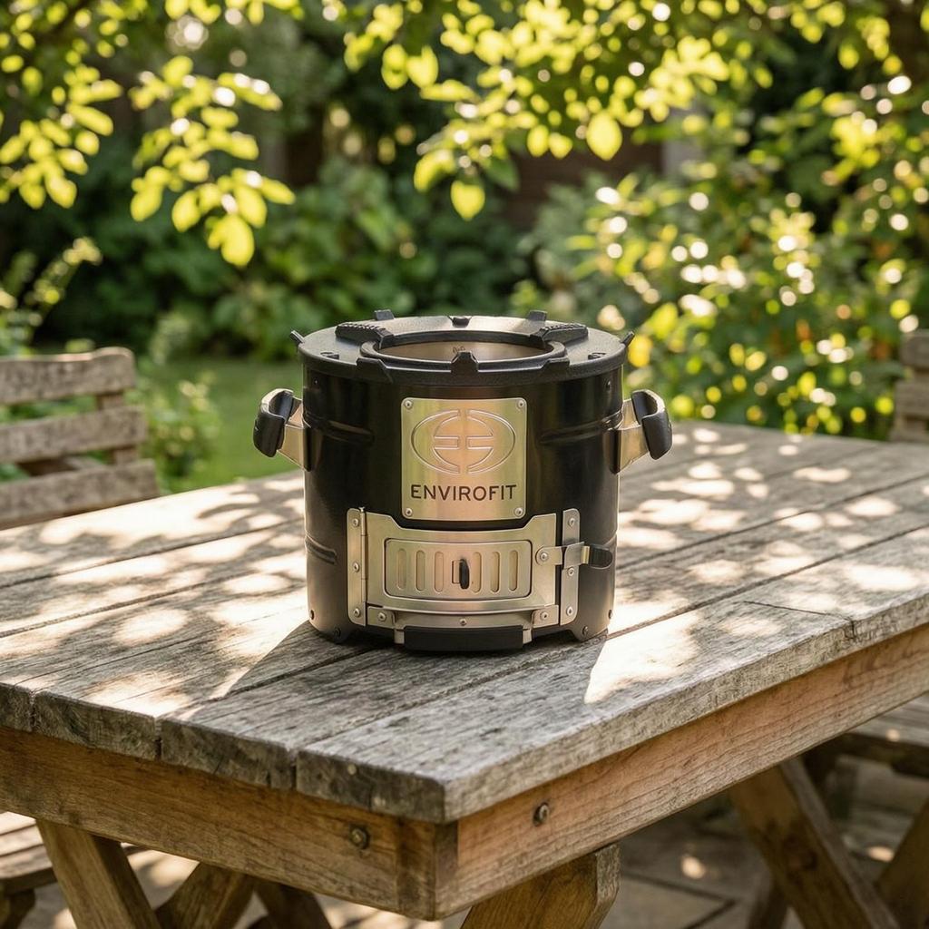Carbon-Based Burner with Cast Iron Cover Heavy-Duty for Camping