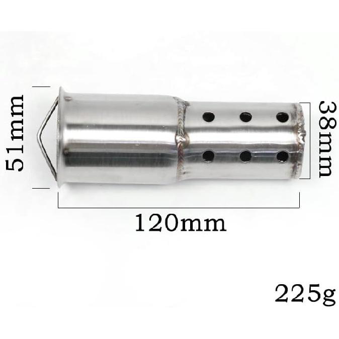 Motorcycle Exhaust Pipe Muffler 51mm Motorcycle DB Killer Exhaust Baffle Silencer Stainless Steel Universal Muffler Silencer Noise Eliminator