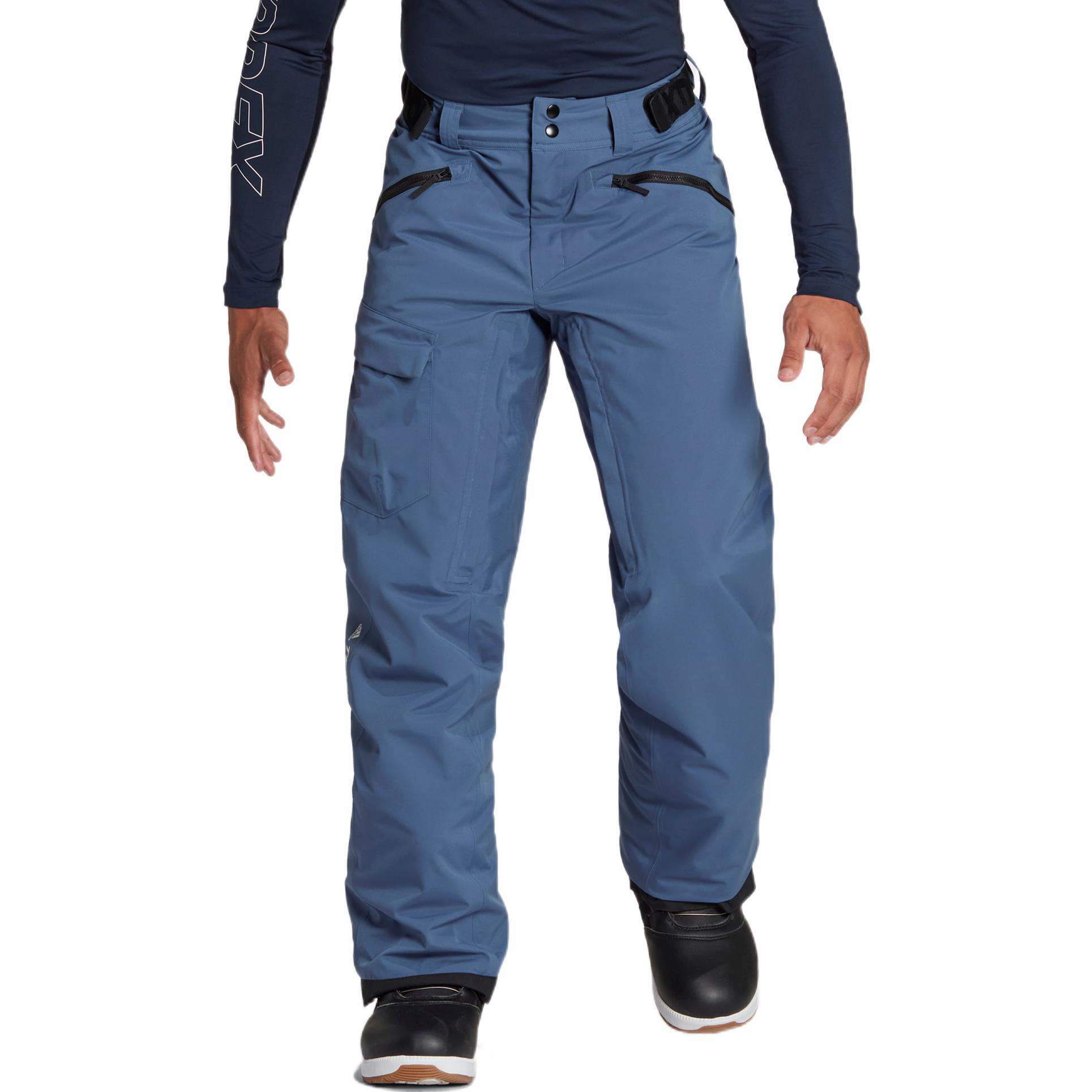 Лыжные брюки Adidas с принтом логотипа на пуговицах и несколькими карманами — фото 2