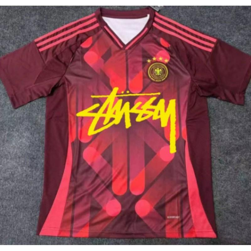 Maglia da Calcio Signature Stussy Retro Brasile Argentina Portogallo Maglia da Allenamento Calcio Uomo Donna Manica Corta