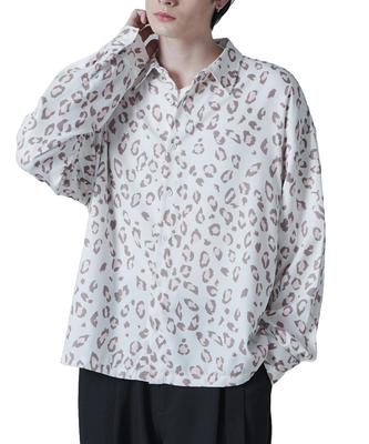 WEGO Patterned Long Sleeve Autumn Loose Korean Size Pattern 2 Men's Shirt, Print, All-Over Print, Outfit, Fit, Oversized, Style, Gift, Spring, Autumn,