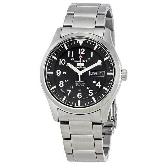 

Восстановленные мужские аналоговые часы-автомат Seiko 5 Sports SNZG13 SNZG13J1 SNZG13J чёрный