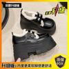 Heel Small Leather Shoes Women's Velvet 2025 New Autumn and Winter Outer Wear Shoes Fluffy Cotton Shoes British Platform Loafers