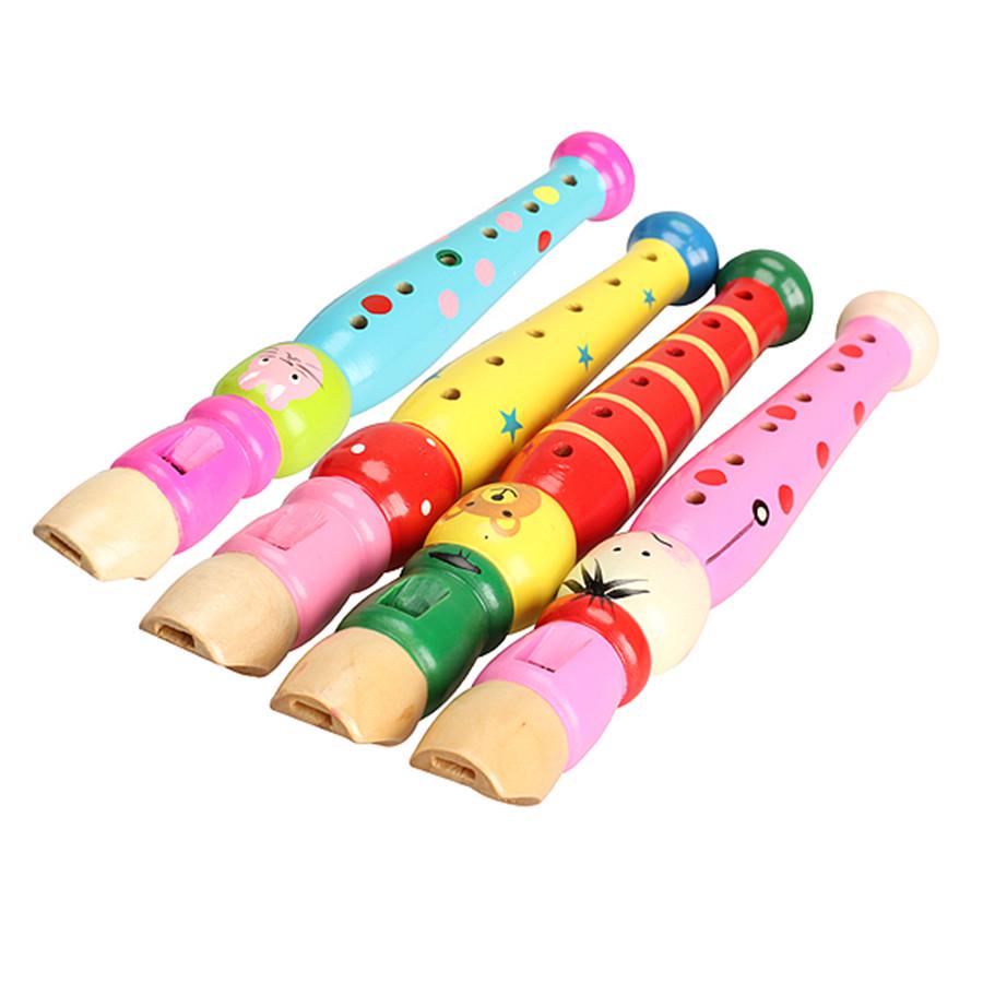 Niedliches Holz-Kunststoff-Kind-Piccoloflöte-Musikinstrument-Früherziehungsspielzeug