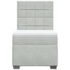 Maison Exclusive - Sommier à lattes de lit et matelas Gris clair 90x190 cm Velours