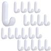 20pcs Colorful Self Adhesive Hooks, Plastic Wall Hook, Coat Rack Hook