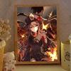 Cadre photo LED Hu Tao Kawaii Veilleuse Genshin Impact Frieren Himmel Décoration Murale Lumineuse Chambre Affiche Dessin Lumière Cadeau