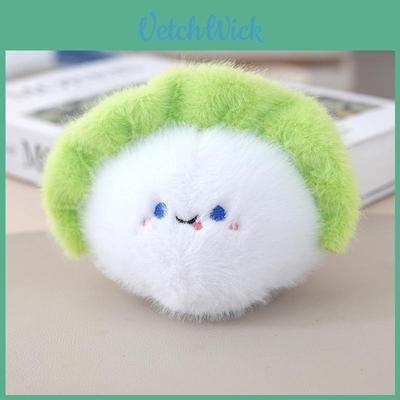 Cartoon Croissant Plush Keychain With Pp Cotton Filling For Bag Accessory