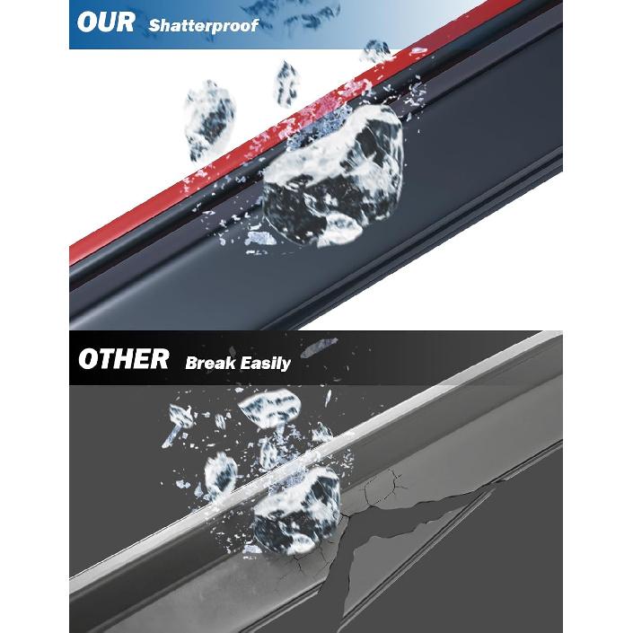 JOYTUTUS In-Channel Rain Guards Compatible With 2005-2015 Tacoma Double Cab Window Vent Visor Window Deflectors Vent Shades Tacoma Accessories