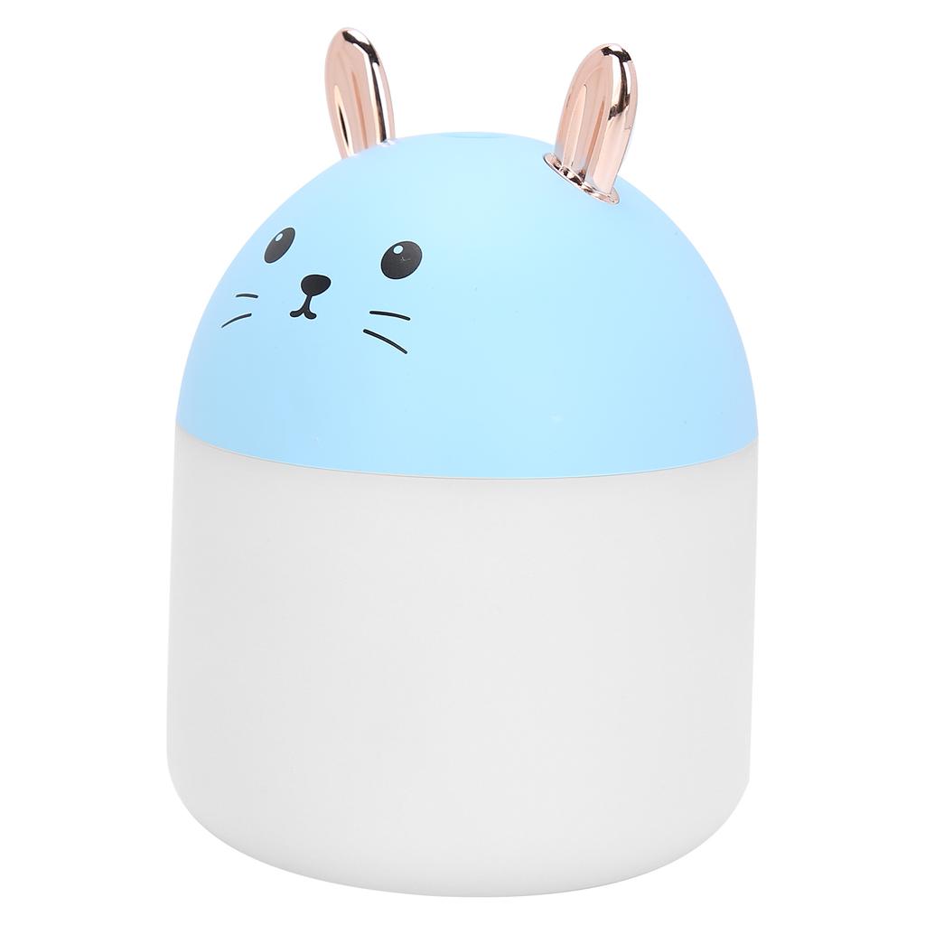 Cartoon Cat Modeling Humidifier Aromatherapy Diffuser with Colorful Light for Home Office Blue