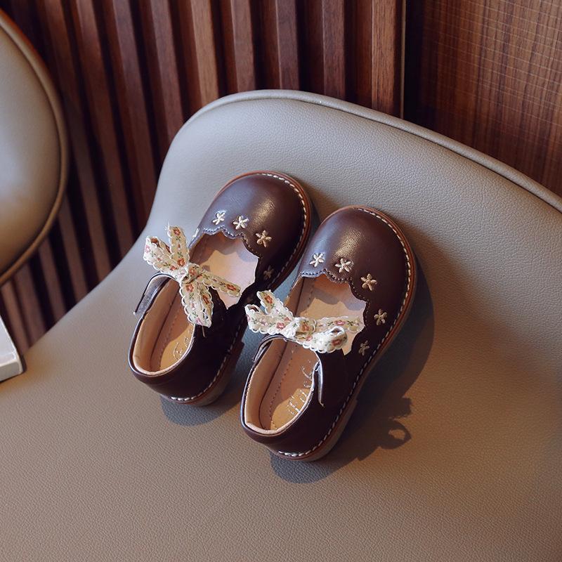 

Zapatos NiñaФранцузская обувь для девочек Весна Корейская обувь из мягкой кожи на мягкой подошве Ретро детская обувь Обувь для девочек Принцесса Обувь для девочек Маленькая Средняя Детская обувь для младенцев 21 13cm коричневый