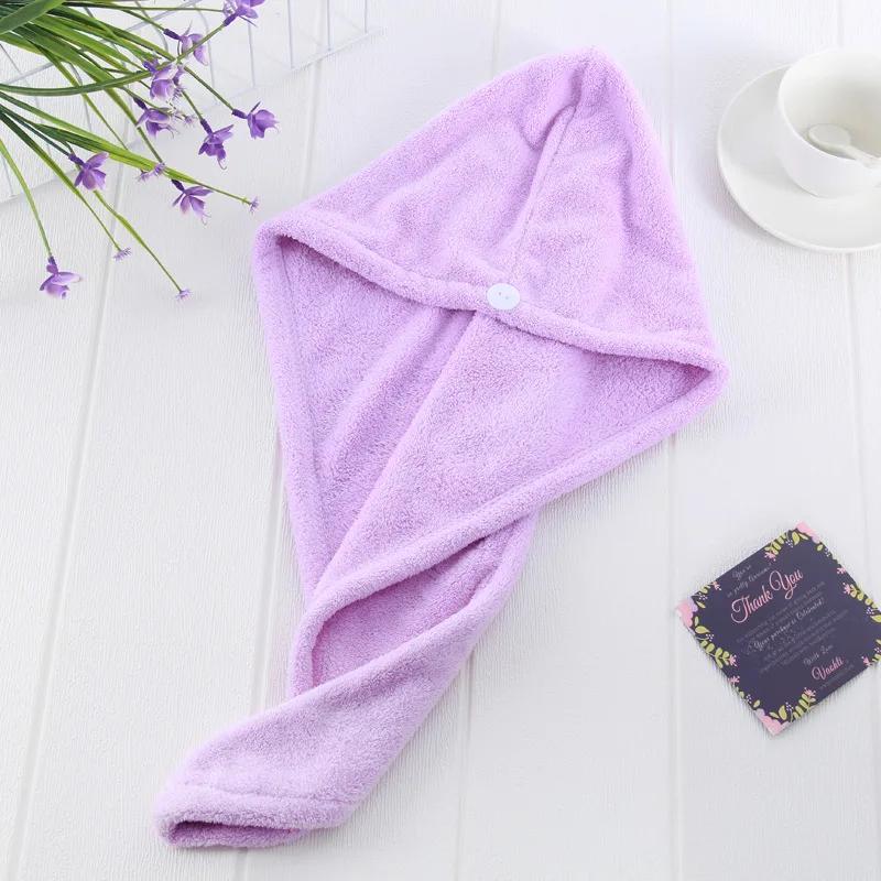 Girl's Hair Drying Hat Quick-dry Hair Towel Cap Hat Bath Hat Microfiber Solid Towel Cap Super Absorption Turban Hair Dry Cap