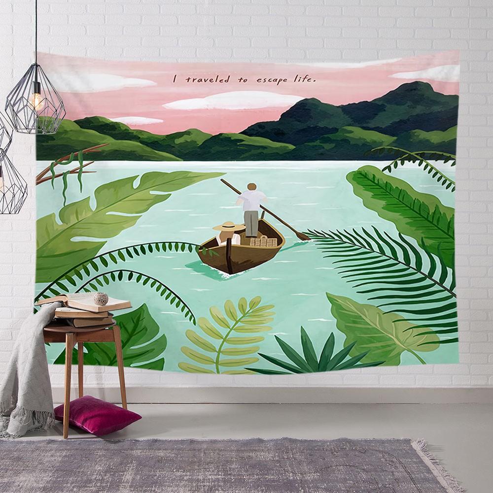 Home Decor Painting Pattern Tapestry Wall Hanging Creative Art Oil  Background Cloth Bedroom