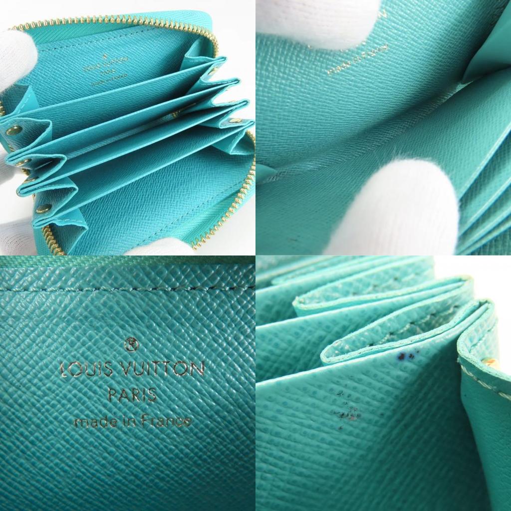 Used LOUIS VUITTON Card Case Mule cult M60910 Monogram Tyu Luco Words Blue Accessory