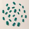 Green Solid Color Removable Wearable False Nails - Square Press-on Nail Art Patches