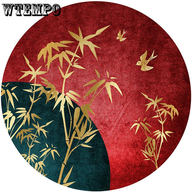 

Новый ковер в китайском стиле, круглый ковер в китайском стиле для гостиной, спальни, круглый ковер, прикроватный ковер 120*120cm