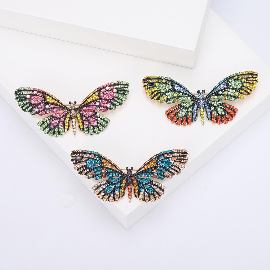 Creative Butterfly Brooch, Alloy Diamond Pin, Exquisite Corsage For Clothes Accessories
